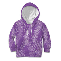 Hawaii Plumeria Lei Kid Hoodie Aloha Festive Vibe - Violet