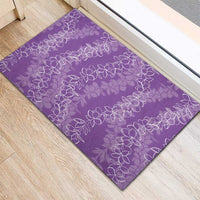 Hawaii Plumeria Lei Rubber Doormat Aloha Festive Vibe - Violet LT7 - Polynesian Pride