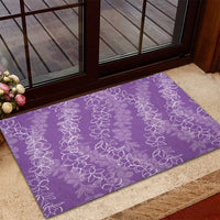 Hawaii Plumeria Lei Rubber Doormat Aloha Festive Vibe - Violet LT7 - Polynesian Pride