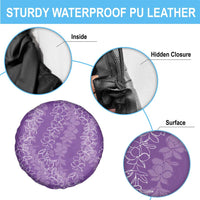 Hawaii Plumeria Lei Spare Tire Cover Aloha Festive Vibe - Violet LT7 - Polynesian Pride