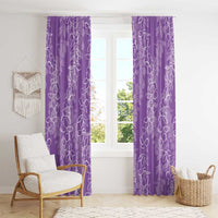 Hawaii Plumeria Lei Window Curtain Aloha Festive Vibe - Violet LT7 - Polynesian Pride