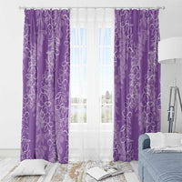 Hawaii Plumeria Lei Window Curtain Aloha Festive Vibe - Violet LT7 - Polynesian Pride