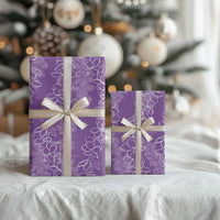 Hawaii Plumeria Lei Wrapping Paper Aloha Festive Vibe - Violet LT7 - Polynesian Pride
