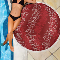 Hawaii Plumeria Lei Beach Blanket Aloha Festive Vibe - Crimson LT7 - Polynesian Pride