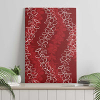 Hawaii Plumeria Lei Canvas Wall Art Aloha Festive Vibe - Crimson LT7 - Polynesian Pride