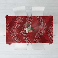 Hawaii Plumeria Lei Tablecloth Aloha Festive Vibe - Crimson LT7 Crimson - Polynesian Pride