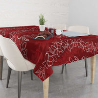 Hawaii Plumeria Lei Tablecloth Aloha Festive Vibe - Crimson LT7 - Polynesian Pride