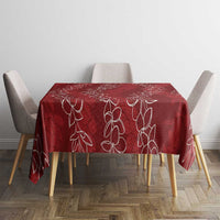 Hawaii Plumeria Lei Tablecloth Aloha Festive Vibe - Crimson LT7 - Polynesian Pride