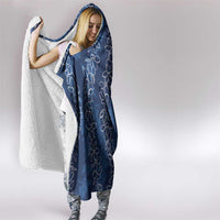 Hawaii Plumeria Lei Hooded Blanket Aloha Festive Vibe - Navy Blue LT7 - Polynesian Pride