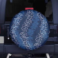 Hawaii Plumeria Lei Spare Tire Cover Aloha Festive Vibe - Navy Blue LT7 - Polynesian Pride