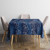 Hawaii Plumeria Lei Tablecloth Aloha Festive Vibe - Navy Blue LT7 - Polynesian Pride