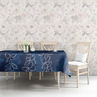 Hawaii Plumeria Lei Tablecloth Aloha Festive Vibe - Navy Blue LT7 - Polynesian Pride