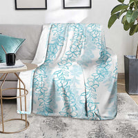Hawaii Plumeria Lei Blanket Aloha Festive Vibe - Turquoise LT7 - Polynesian Pride