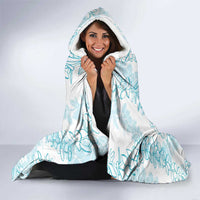 Hawaii Plumeria Lei Hooded Blanket Aloha Festive Vibe - Turquoise LT7 - Polynesian Pride