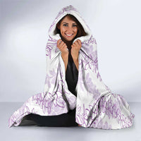 Hawaii Plumeria Lei Hooded Blanket Aloha Festive Vibe - Amethyst LT7 - Polynesian Pride