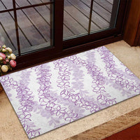 Hawaii Plumeria Lei Rubber Doormat Aloha Festive Vibe - Amethyst LT7 - Polynesian Pride