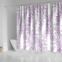Hawaii Plumeria Lei Shower Curtain Aloha Festive Vibe - Amethyst LT7 - Polynesian Pride