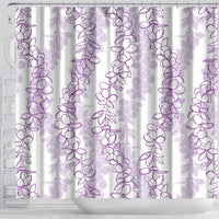 Hawaii Plumeria Lei Shower Curtain Aloha Festive Vibe - Amethyst LT7 - Polynesian Pride