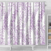 Hawaii Plumeria Lei Shower Curtain Aloha Festive Vibe - Amethyst LT7 - Polynesian Pride
