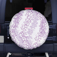 Hawaii Plumeria Lei Spare Tire Cover Aloha Festive Vibe - Amethyst LT7 - Polynesian Pride