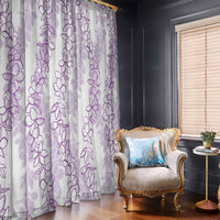Hawaii Plumeria Lei Window Curtain Aloha Festive Vibe - Amethyst LT7 - Polynesian Pride