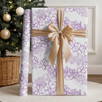 Hawaii Plumeria Lei Wrapping Paper Aloha Festive Vibe - Amethyst LT7 - Polynesian Pride