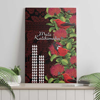 Hawaii Mele Kalikimaka Kakau Canvas Wall Art I'iwi Bird on Ohia Lehua LT7 - Polynesian Pride