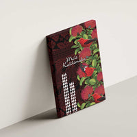 Hawaii Mele Kalikimaka Kakau Canvas Wall Art I'iwi Bird on Ohia Lehua LT7 - Polynesian Pride