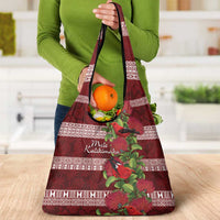 Hawaii Christmas Mele Kalikimaka Grocery Bag I'iwi Bird on Ohia Lehua LT7 - Polynesian Pride