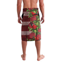 Hawaii Christmas Mele Kalikimaka Lavalava I'iwi Bird on Ohia Lehua