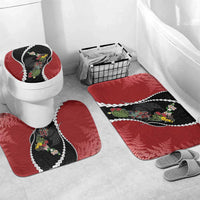 New Zealand Christmas Bathroom Set Flora Map with Birds - Polynesian Pride