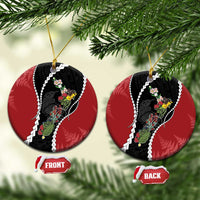 New Zealand Christmas Ceramic Ornament Flora Map with Birds - Polynesian Pride