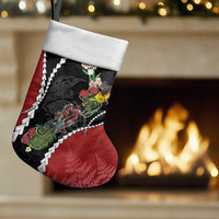 New Zealand Christmas Stocking Flora Map with Birds - Polynesian Pride
