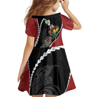 New Zealand Christmas Family Matching Off Shoulder Short Dress and Hawaiian Shirt Flora Map with Birds - Polynesian Pride