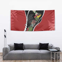 New Zealand Christmas Tapestry Flora Map with Birds - Polynesian Pride