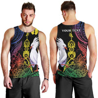 New Caledonia Kanaky Personalized Men Tank Top Fleche Faitiere Mix Kagu