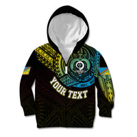 Personalised Vanuatu Kid Hoodie Turtle Chest Tattoo Flag Color - Torba LT7 - Polynesian Pride