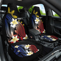 Personalized Philippines Tribal Car Seat Cover Tropical Waves - Plumeria