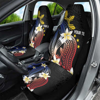 Personalized Philippines Tribal Car Seat Cover Tropical Waves - Plumeria