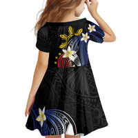 Personalized Philippines Tribal Family Matching Summer Maxi Dress and Hawaiian Shirt Tropical Waves - Plumeria