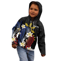 Personalized Philippines Tribal Kid Hoodie Tropical Waves - Plumeria