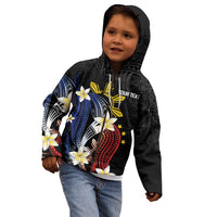 Personalized Philippines Tribal Kid Hoodie Tropical Waves - Plumeria