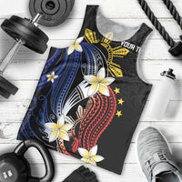 Personalized Philippines Tribal Men Tank Top Tropical Waves - Plumeria
