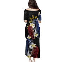 Personalized Philippines Tribal Puletasi Tropical Waves - Plumeria