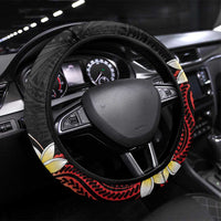 Philippines Tribal Steering Wheel Cover Tropical Waves - Plumeria