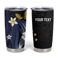 Personalized Philippines Tribal Tumbler Cup Tropical Waves - Plumeria