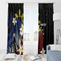 Personalized Philippines Tribal Window Curtain Tropical Waves - Plumeria