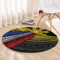 Philippines Sun Round Carpet Pasifika Tribal Style LT7 - Polynesian Pride