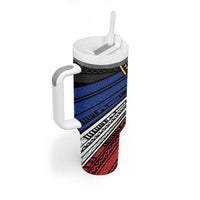 Philippines Sun Tumbler With Handle Pasifika Tribal Style