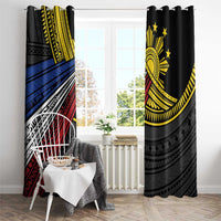 Philippines Sun Window Curtain Pasifika Tribal Style